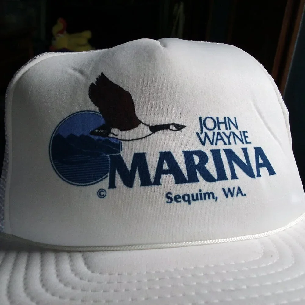 Deadstock Vintage John Wayne Marina Rope Snap Trucker Hat Cap